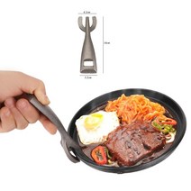 주철 스테이크 fajita sizzling 플래터 플레이트 bbq 그릴 팬 요리 나무 홀더 가정용 또는 레스토랑 공급, 12인치