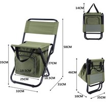 소좌대 섬낚시 낚시용 의자 민물 낚시 의자 다기능 야외 접이식 휴대용 아이스 쿨러 절연 피크닉 가방 하이킹 캠핑 좌석, 협력사, 초록