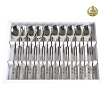 라이브잇 키친아트 크로바 샌딩 수저세트, 12세트, 숟가락 10p + 젓가락 10p