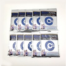 [Ailitor] 아이스 쿨타올 땀수건 스포츠타올 아이스냉각 운동 수건 5+5, 02_블루 5+5