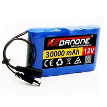 신제품 휴대용 슈퍼 12V 30000mah 배터리 충전식 리튬 이온 배터리 팩 용량 DC 12.6v 30Ah CCTV 캠 모니터 + 충전기
