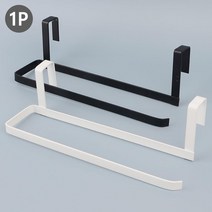 상부장 하부장 정리 행주 키친타올 홀더 주방수납 걸이 걸이선반 걸이대, 1개, 블랙