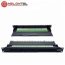 MT-4004 19 인치 랙 마운트 1U 50 포트 Cat3 RJ11 전화 패치 패널 듀얼 IDC, 한개옵션0