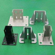 각파이프 받침대 지지대 4개 각관조인트 부속 결합 규격 파이프 사각 각파이프브라켓 알루미늄각관, G 철제 화이트 4590