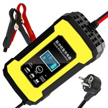 자동 펄스 배터리 충전기 12V/6A 오토바이 수리 LCD 디스플레이 2Ah-100Ah 납-산성 AGM 젤 SLA, 02 EU