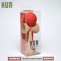 KENDAMA 켄다마 캐치 볼 나무 공 던지기 스킬 일본 전통 놀이 고전 게임 원목 순발력, 레드 무광