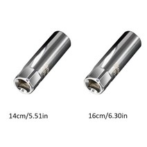 점화 플러그 렌치 1416mm 스테인레스 스틸 슬리브 소켓 얇은 벽 12 점 제거 도구, 16mm