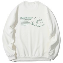 어반티 플래닛리메이커 캠핑 기모 맨투맨 빅사이즈 오버핏 캐주얼 남여공용 티셔츠