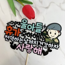 육군 공군 해병대 해군 휴가 축하파티 군인토퍼 휴가축하해, 병장, 해병대(팔각모)