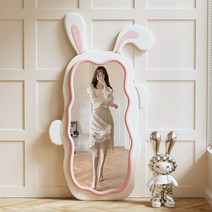 2023토끼 전신거울 대형 아이방 워터룸, 75x130cm, 노란 토끼