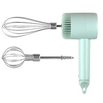 키친에이드반죽기 휘핑기계 빵 반죽기 스파 믹서미니 믹서 전기 식품 블렌더 무선 3 속도 핸드 헬드 계란, 01 Green, 한개옵션1