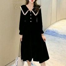 여성용 4월 5월 결혼식 하객룩 패션 벚꽃코디 봄여자옷 원피스 블랙 가을 드레스 S52