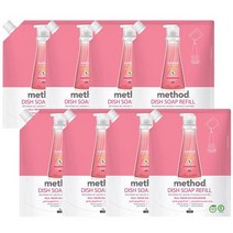 메소드 디쉬 솝 핑크 그레이프후르트 리필, 1000ml, 8개