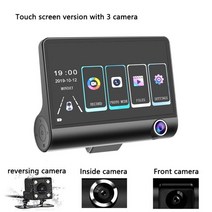 차량 블랙박스 채널 1 2 후방 카메라3렌즈 운전 레코더 4 "터치 스크린 1080P 자동차 DVR 대시 캠 비, 03 touch screen version_02 32G