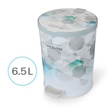 음식물 기저귀휴지통 댐퍼식 입체 페달 쓰레기통 6.5L