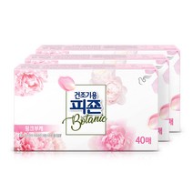 피죤 건조기용 드라이시트 섬유유연제 보타닉 핑크부케 40P, 3개, 40매