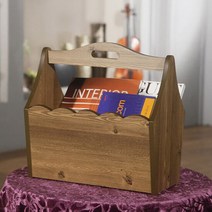 두리코 예쁜 플라워 잡지꽂이 책꽂이, 화이트