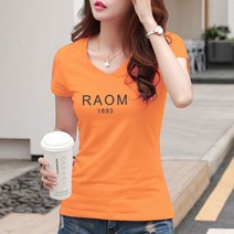 이노뱅크 심플 레터링 슬림 반팔티셔츠 ZHA308