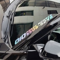 (골져스) 자동차 전화번호 스티커 주차알림판 반사/빼꼼/헬로쿠마/팬더 캐릭터/오토바이/경차튜닝/올뉴모닝 스파크 올뉴투싼 스포티지R 티볼리 싼타페DM 아반떼MD AD 미니쿠퍼 QM3, Gg_홀로그램-B타입-30x3cm(소)