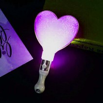 ▶Arianycos◀ Arianycos▶ 응원봉 야간행사용품 LED악마뿔머리띠 메가폰, ▶Arianycos◀ LED 야광 하트봉 퍼플