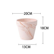 그로브팟 천연 비건 토기 화분 마끼아또 블루 화이트 무유약 통기 흡수 녹식 다육분 대구경, 홍도, 마끼아또 20*18 1개입