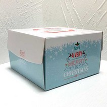 하늘 크리스마스 케익박스(1호)+백색사각하판포함 / 21x20.7x15cm 1장 // 시즌제품 케이크박스 성탄케익박스 크리스마스케익