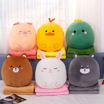 은창]무릎담요무릅담요 비비드 컬러풀 애니멀 쿠션 무릎 담요 극세사 이불 단체 사은품 겨울 보온 사무실