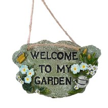 도로명주소판 건물주소 명패 귀여운 정원 환영 표시 현관 장식 농가 현관 소박한 환영 화환 기호 야드 현관 농가 레스토랑, 푸른