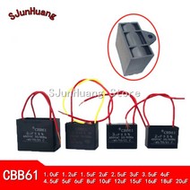 1+1 슈퍼캐패시터 1pcs cbb61 ac 팬 시작 450v 1uf 1.2uf 1.5uf 2uf 2.5uf 3uf 3.5uf 4uf 4.5uf 5uf 6uf 8uf 10uf, 20uf