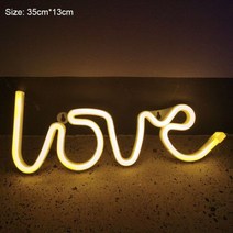 KUUPLE LED 네온 사인 Love Signs Light 웨딩 파티 키즈 룸 거실 바 펍 호텔 Xmas 선물용 벽 장식 조명, love-yellow