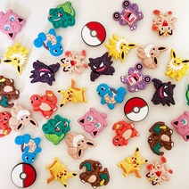 프로사부작 신발꾸미기 캐릭터파츠 만들기 재료 파츠 부자재 데코파츠 휴대폰 데코덴 만들기용품 악세사리부자재 DIY, 피카츄12종