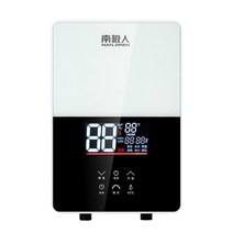 전기 온수기 목욕 장치 가정용 소형 변환 뜨거운 물, 6.0kw 블랙 6버튼 온도 조절 장치
