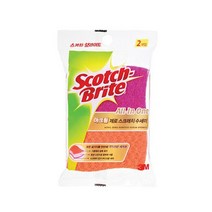 3M 스카치 브라이트 아크릴 제로스크래치 수세미, 2개입