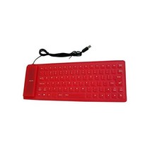 바오스트 휴대용 85키 접이식 타이핑 실리콘 키보드, Red, Red