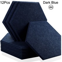 방음벽 방음 스펀지 차음제 흡음제 녹음실 벽간소음 방음공사 작업실 방음판, Large Hexagon, 44--Dark Blue, 0.8cm Medium Density