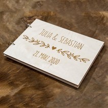 커스텀 우드 웨딩 더블북 러스틱 앨범 레이저 각인 파티 선물, 06 50sheets Kraft paper_01 A5