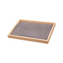 WENYAN 쥬얼리 디스플레이 케이스 트레이 나무 튼튼한 쇼케이스 쥬얼리 홀더 실용적인 치수 35cm x 24cm x 3cm, 35cmx24cmx3cm, 목재, 스타일 H