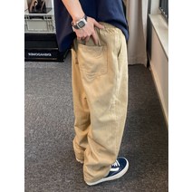 긴바지 와이드바지 카고팬츠 봄과 여름 일본 복고풍 스트레이트 팬츠 아메리칸 스트리트 캐주얼 롱 트렌드 카키 오버올 남성