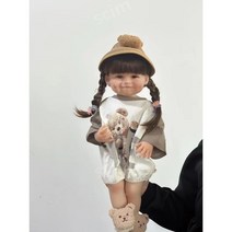 리본돌 시뮬레이션 아기 인형 애기 55cm 세트 선물 관절인형 애착인형, M