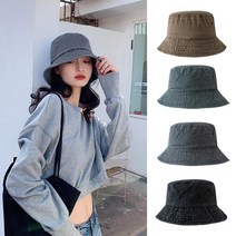남여공용 얼굴소멸 빈티지 데님 버킷햇/벙거지모자/데일리모자
