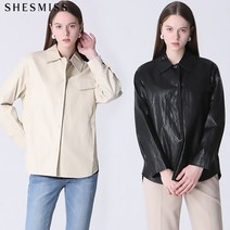 [쉬즈미스(SHESMISS)] 캐주얼 레더 셔츠 재킷 (택가격 278000원)