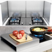 프리미엄스테인리스 가스렌지 가림막 덮개 인덕션 기름튐방지 기름방지, 05. 커버32x54x5cm