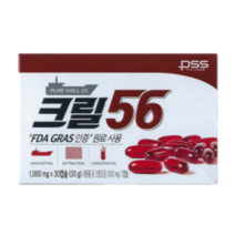 펄세스 함익병 크릴56 (인지질 56%) [FDAGRAS 인증원료 사용] 1000mgX30캡슐 아스타잔틴 미국산 레드오일 크릴새우오일 오메가3 크릴 크릴새우 EPA DHA, 1박스, 30캡슐, 30정