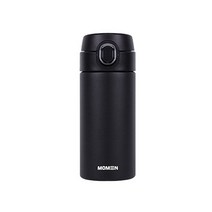 모멘 350ml 원터치텀블러 304고급스테인리스텀블러 미니 소형 스텐 진공 보온 보냉 텀블러 선물용 에코트리카페, 블랙