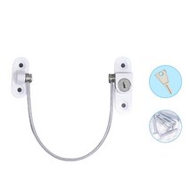 child protection window limiter lock safe window lock from kids device key lock 냉장고 보안 케이블 도어 잠금 하드웨, 하얀