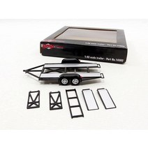 GMP14302 GMP 1:43 블랙 탠덤 자동차 트레일러 타이어 랙 포함 스케일 다이캐스트 USA 미국