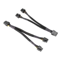 랜선분배기 GPU PCIe 8 핀 암듀얼 2X 6 2 수 PCI 익스프레스 전원 어댑터 꼰 Y스플리터 연장 케이블 20 2p, 한개옵션0