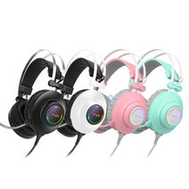 앱코 HACKER 가상 7.1 RGB 진동 노이즈 캔슬링 마이크 3D 초경량 게이밍 헤드셋, N550 ENC, 화이트