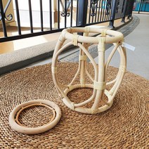 라탄매니아 호박 항아리 스툴 골조 프레임 지름 26cm 높이 33cm