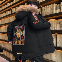 곰돌이 롱 품질좋은 남성 퍼자켓 교복위에입는 직장인 라쿤패딩 라쿤 패딩 남자 아저씨 여성